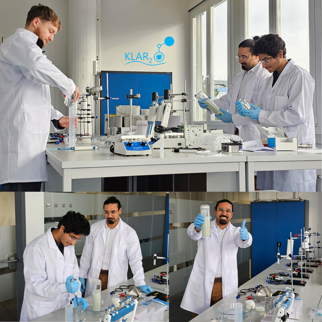 The Klar2O team in the test lab